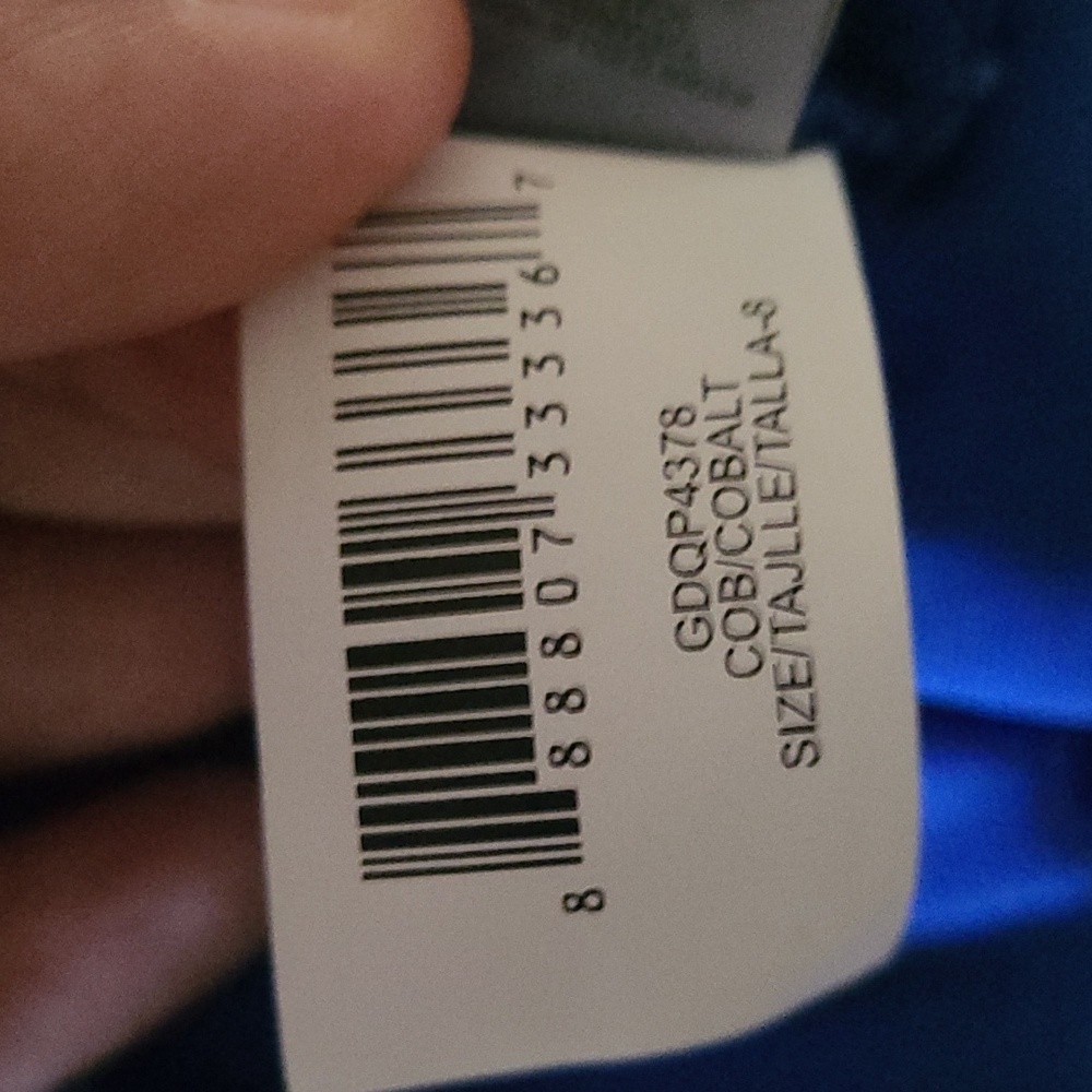 NEW Guess Floral Lace Trumpet Dress, Cobalt Blue, Sz 8 - Picture 6 of 8